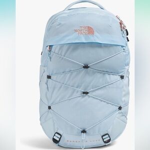 Excellent THE NORTH FACE Borealis Luxe Backpack Barely Blue/Burnt Coral Metallic